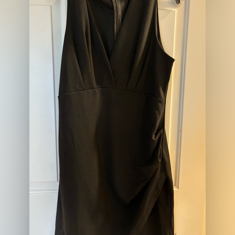 Sleeveless Ruched Formal Dress with Zipper on the Back